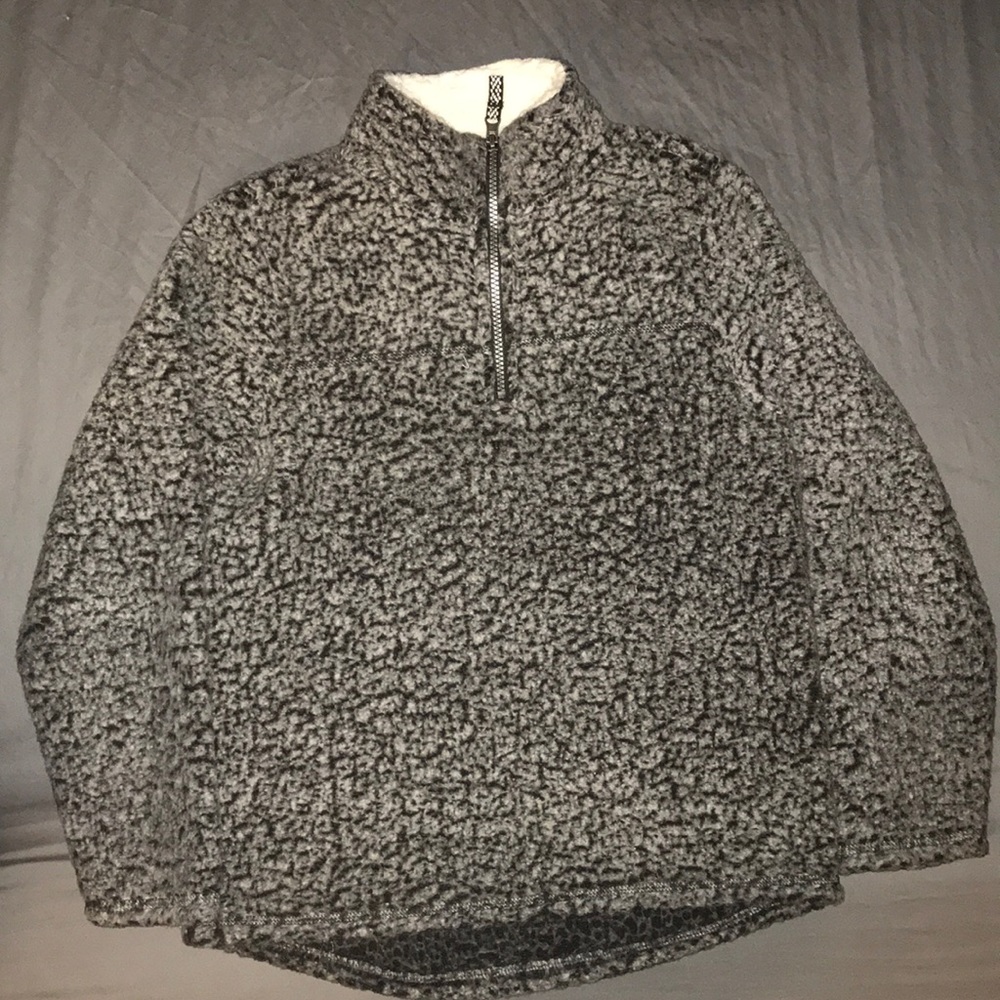 Quarter zip grey Sherpa